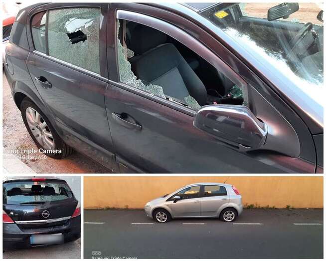 Imágenes de vehículos objetos del gamberrismo/TA.